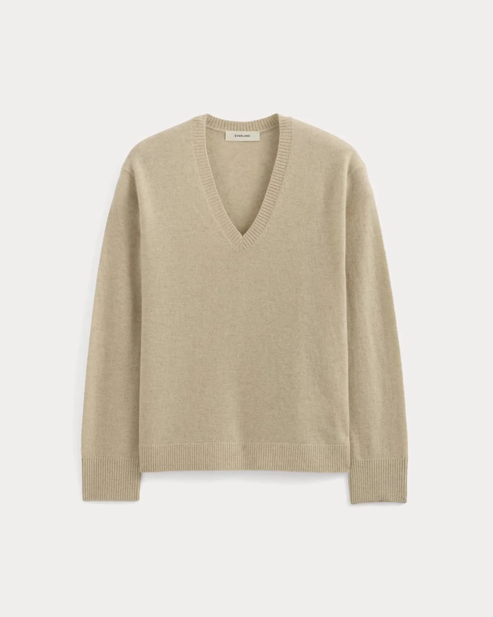 The Classic V in Cashmere | Heather Light Camel (3)