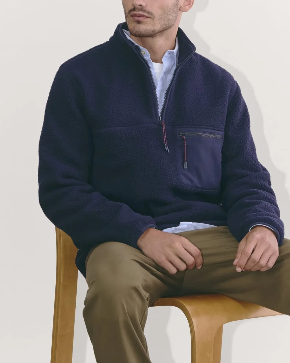 The Teddy Quarter-Zip Fleece | Navy (3)