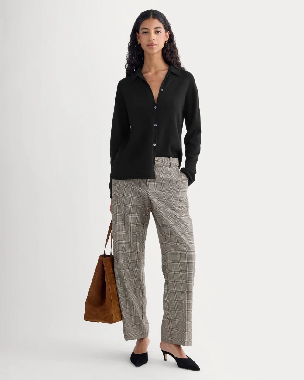 Cashmere Button-Up Shirt | Black (2)