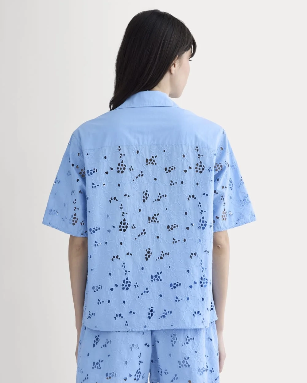 The Eyelet Camp Shirt | Sky Blue (2)