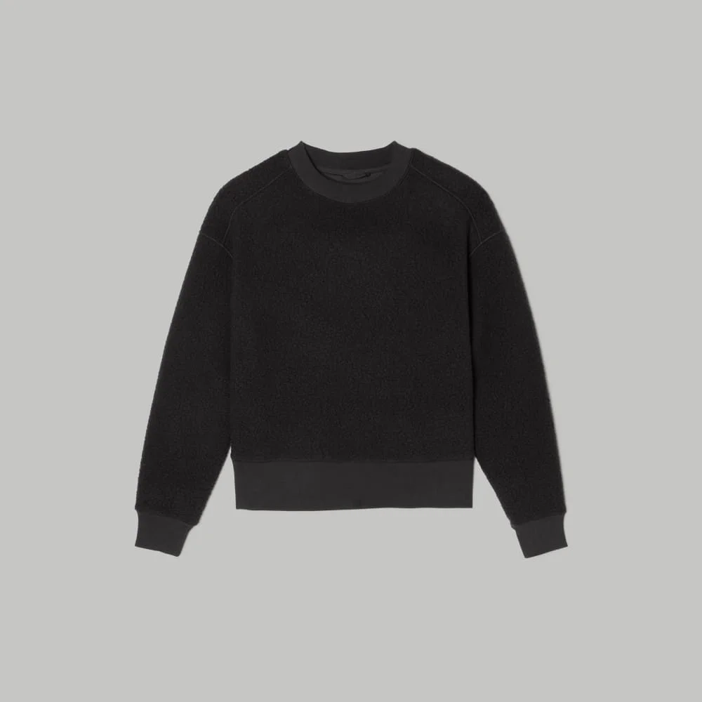The ReNew Teddy Oversized Crew | Black (3)