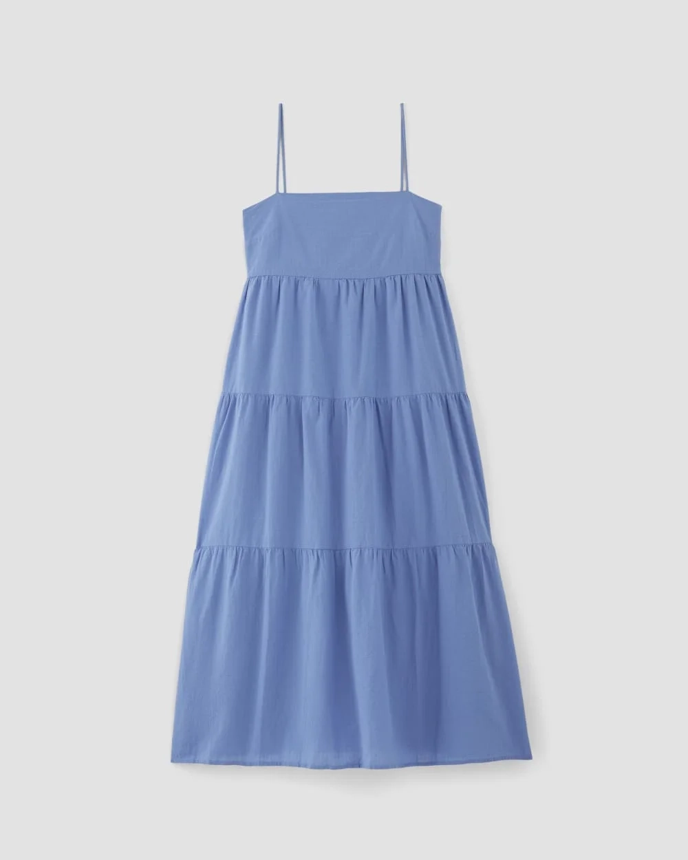 The Gauze Tiered Dress | Blue Opal (2)