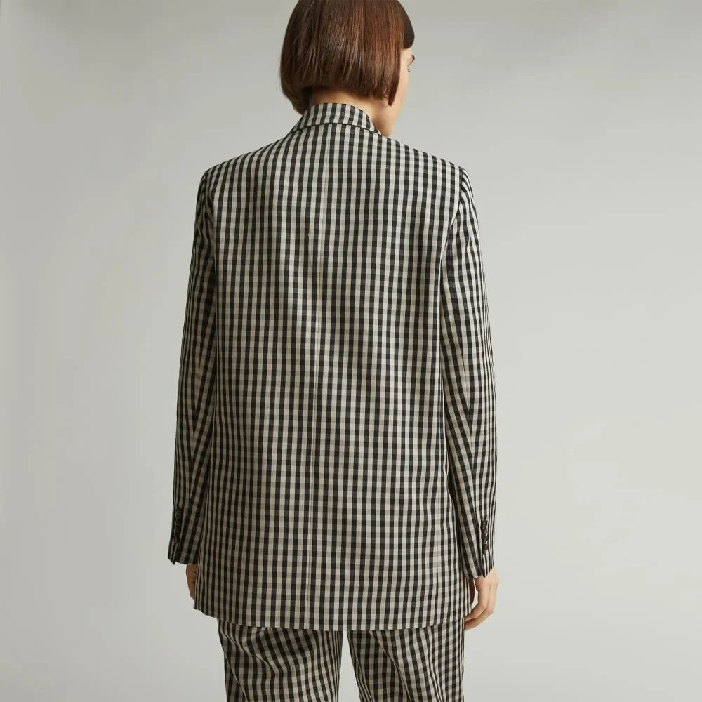 The Oversized Blazer in Buttersmooth | Khaki / Black (2)