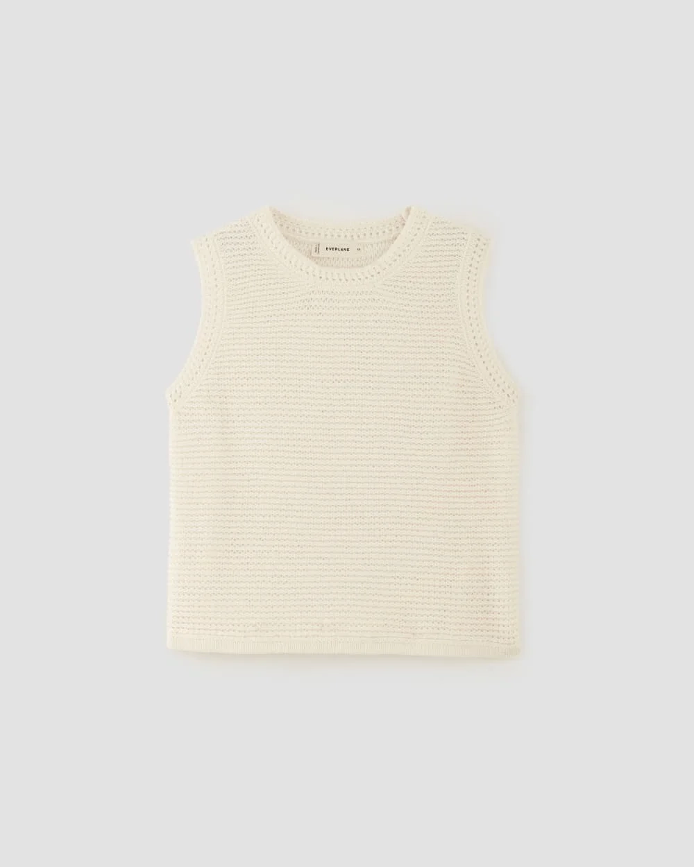 The Organic Cotton Open-Stitch Tank | Bone (2)