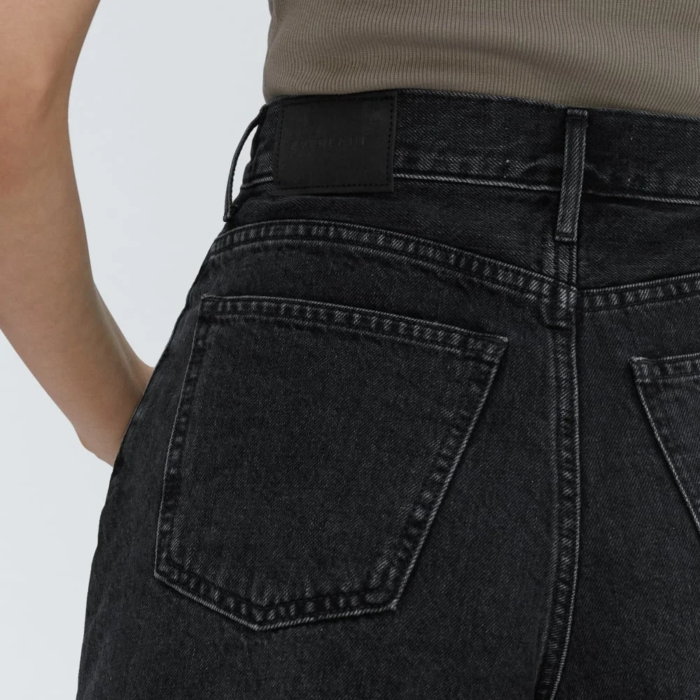 The A-Line Denim Short | Storm Black (2)