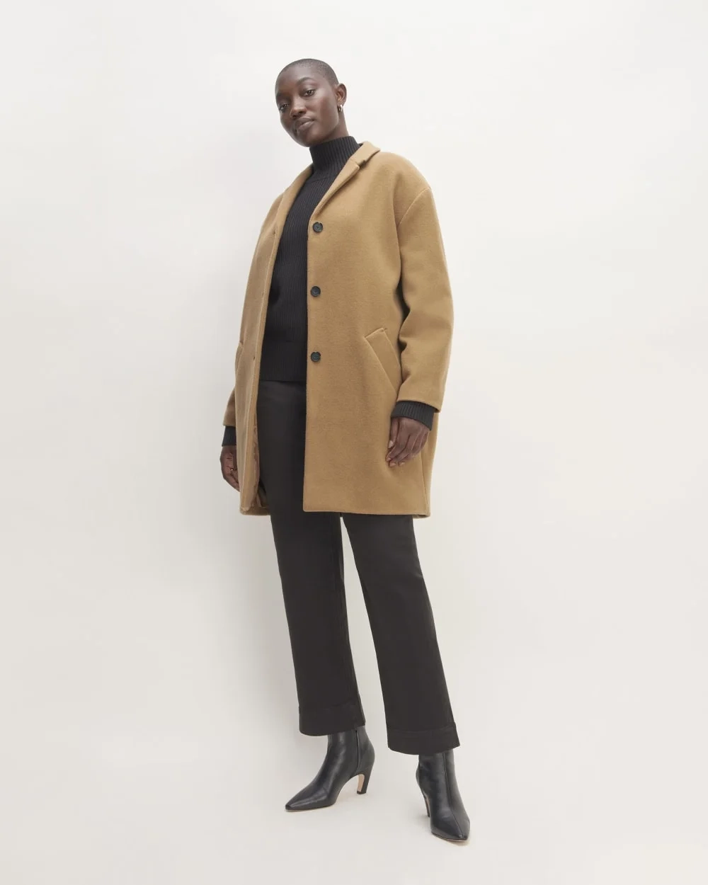The Italian ReWool® Cocoon Coat | Camel (3)