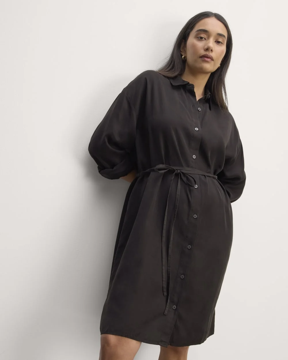 The Must-Have Shirtdress in Butterlite | Black (3)