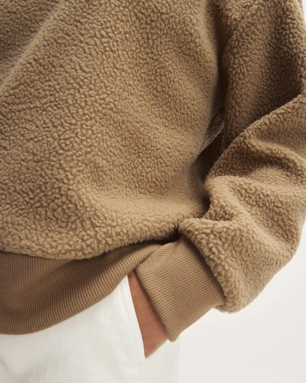 The ReNew Fleece Oversized Crew | Tiger's Eye (2)