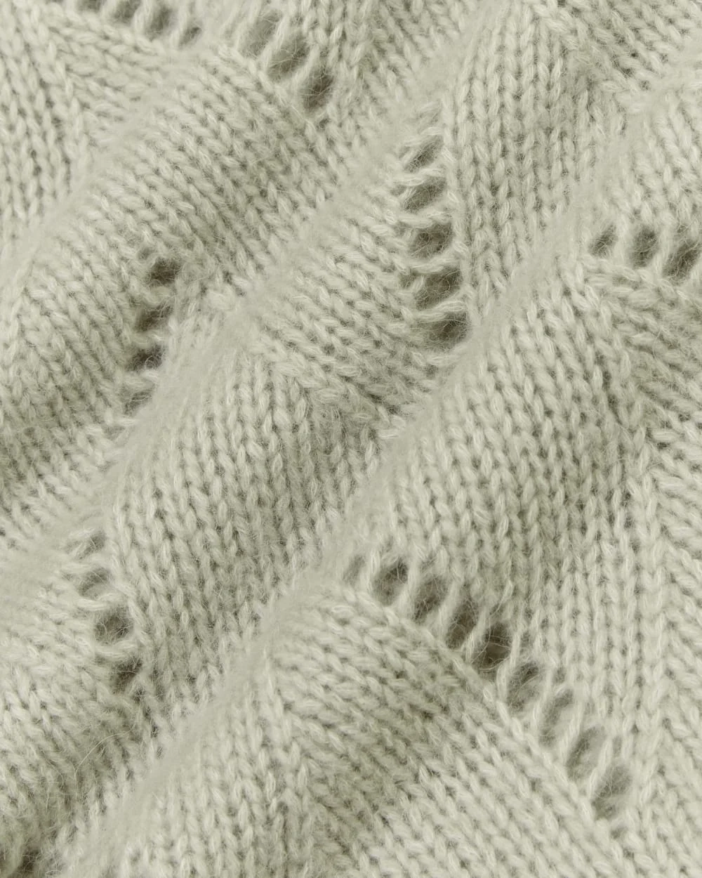 The Pointelle Sweater in Cloud | Seagrass (2)