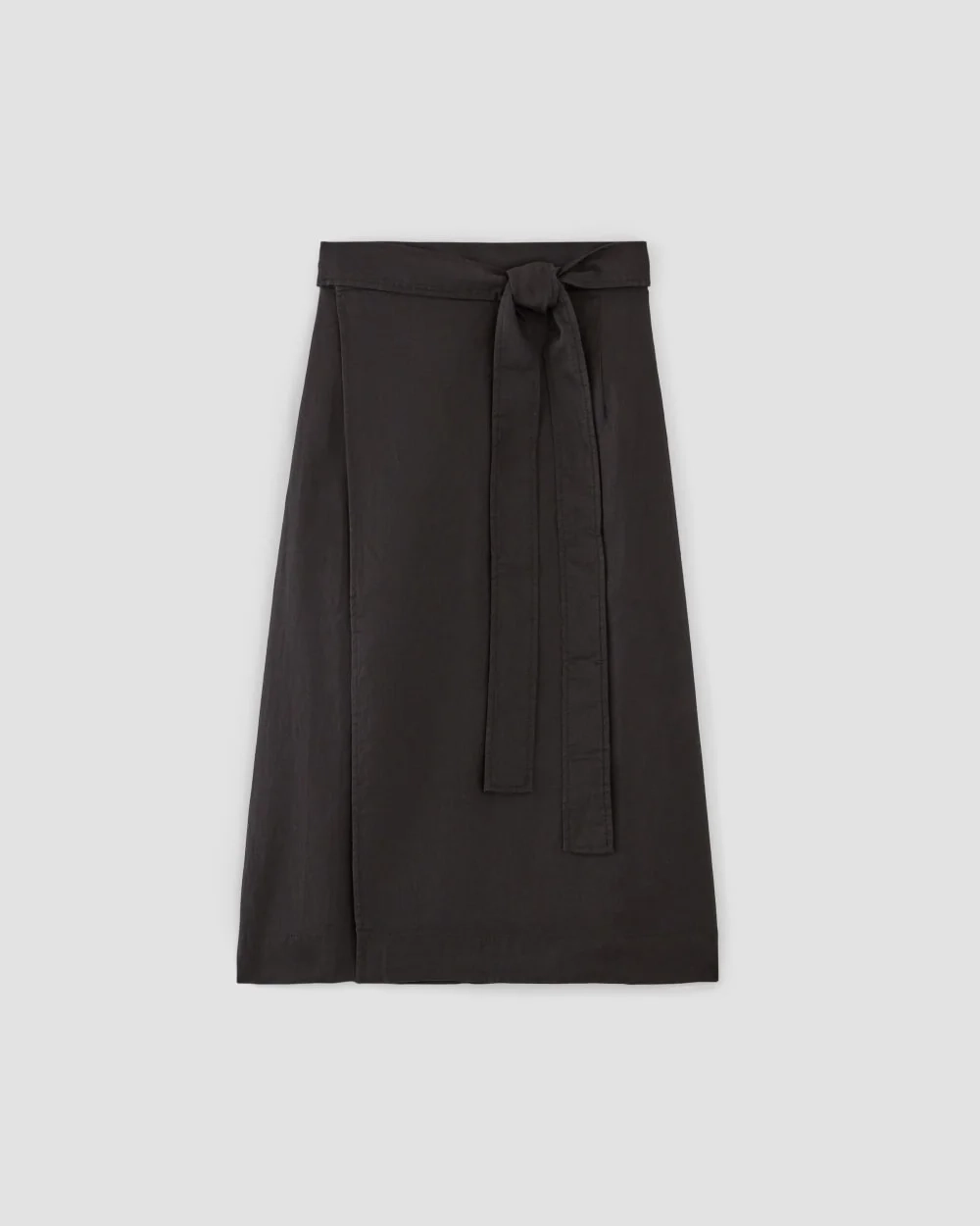 The Linen Wrap Skirt | Black (3)
