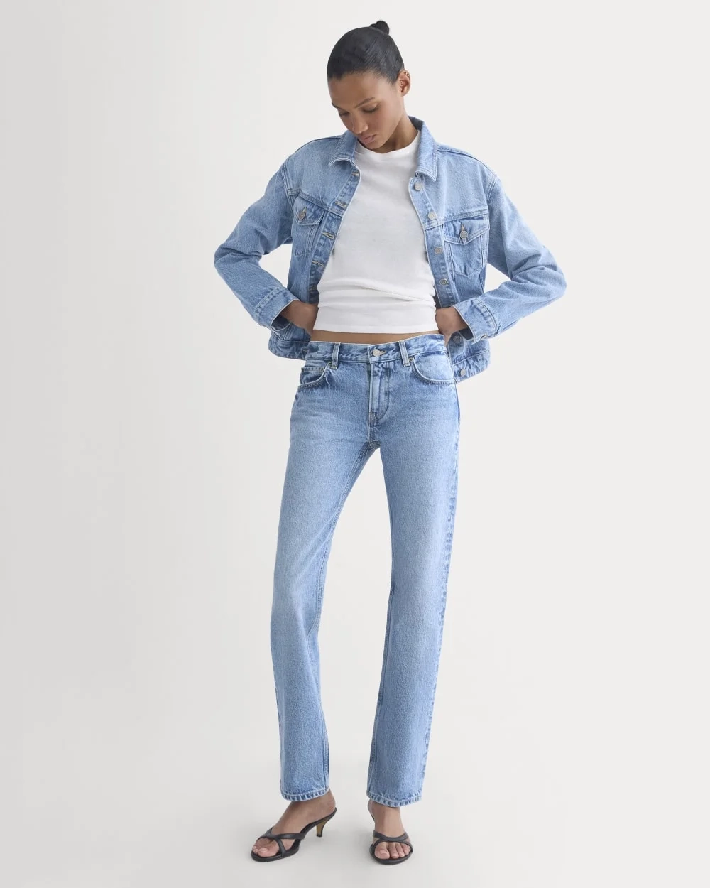 Everlane x Elena Bonvicini Highland Low-Rise Cigarette Jean | Crystal Cove Indig
