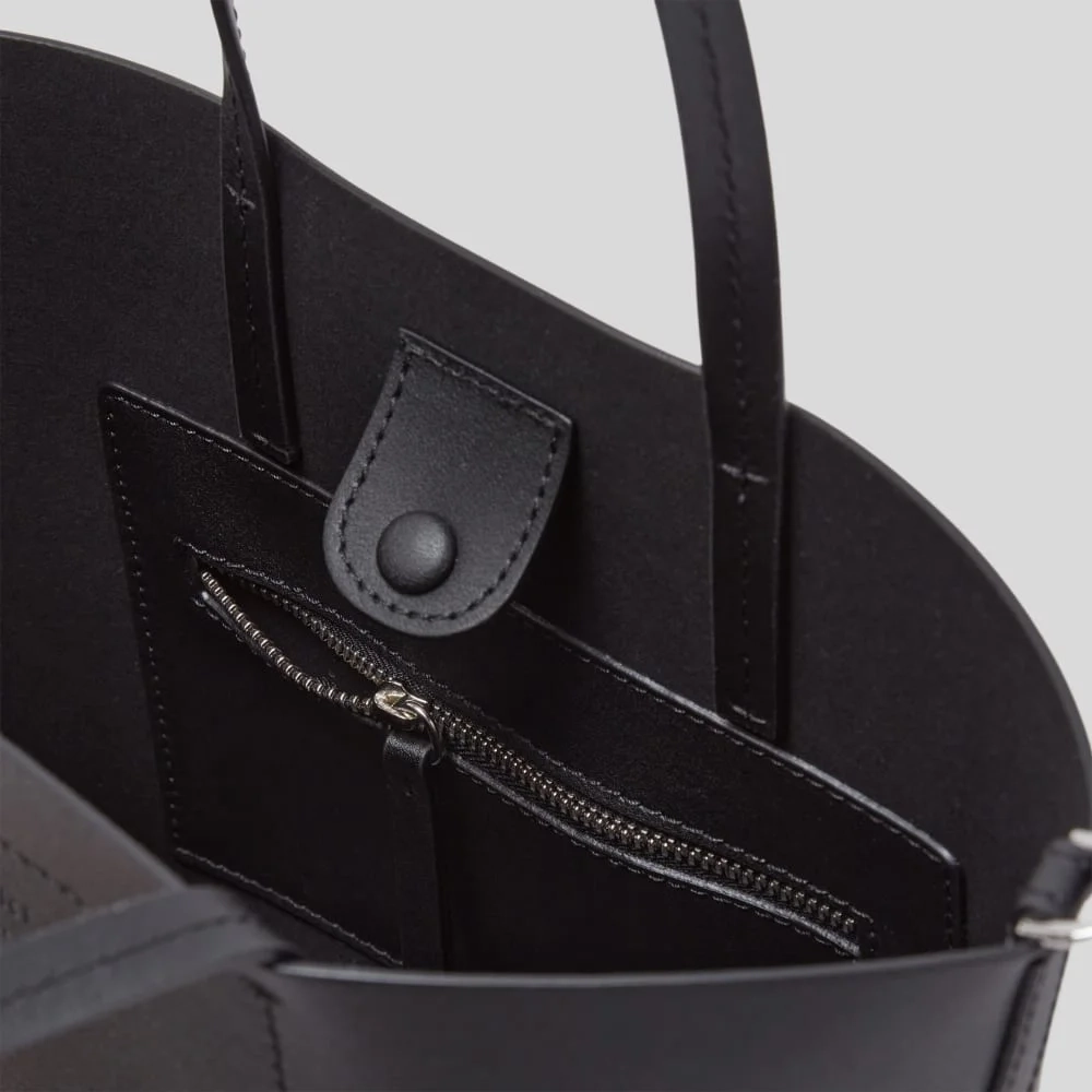 The Luxe Italian Leather Crossbody | Black (3)