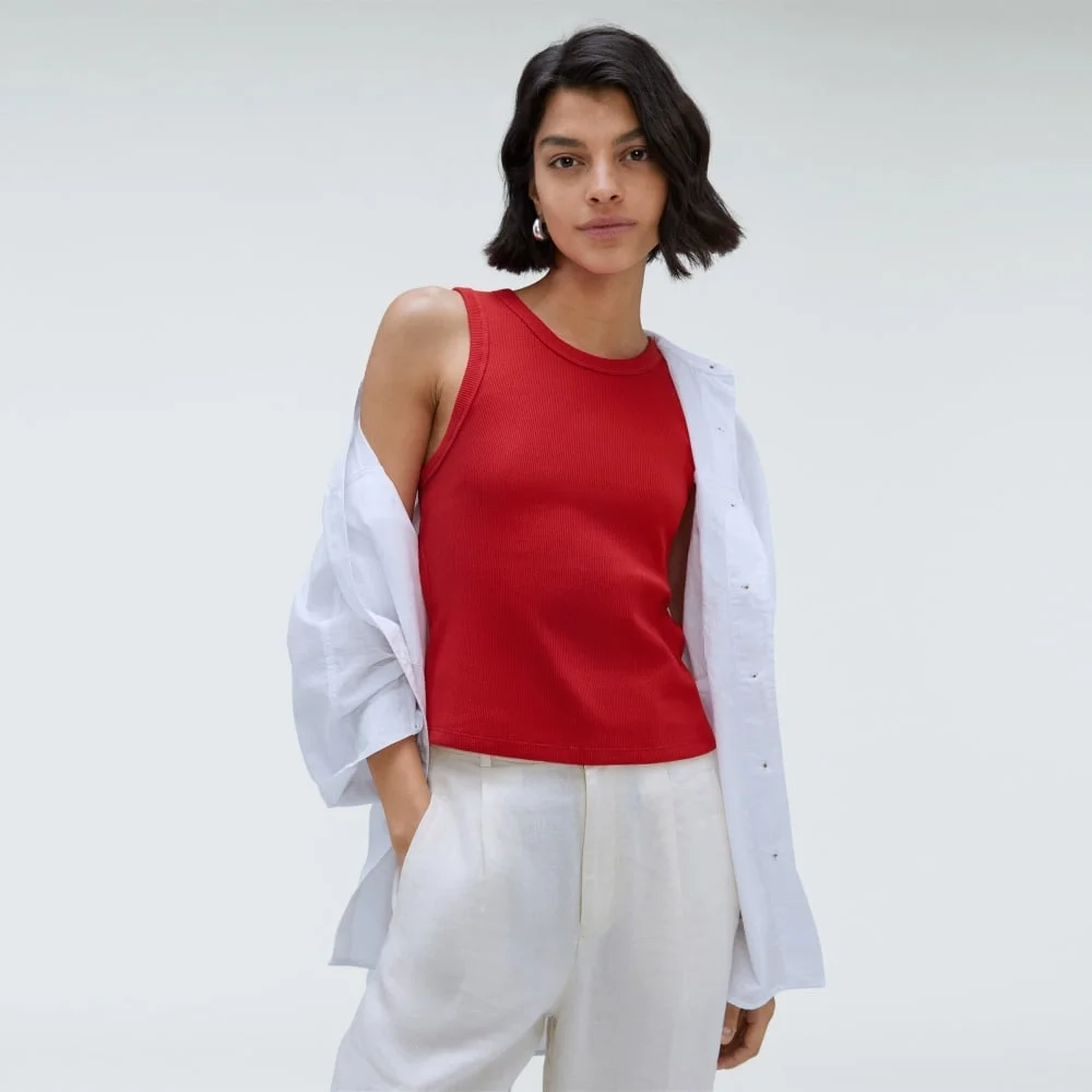 The Ribbed Cutout Tank | Ruby (2)