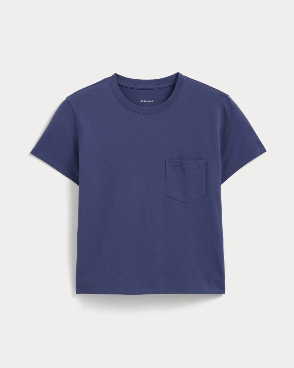 The Box-Cut Tee in Essential Cotton | Deep Cobalt | Pocket (2)