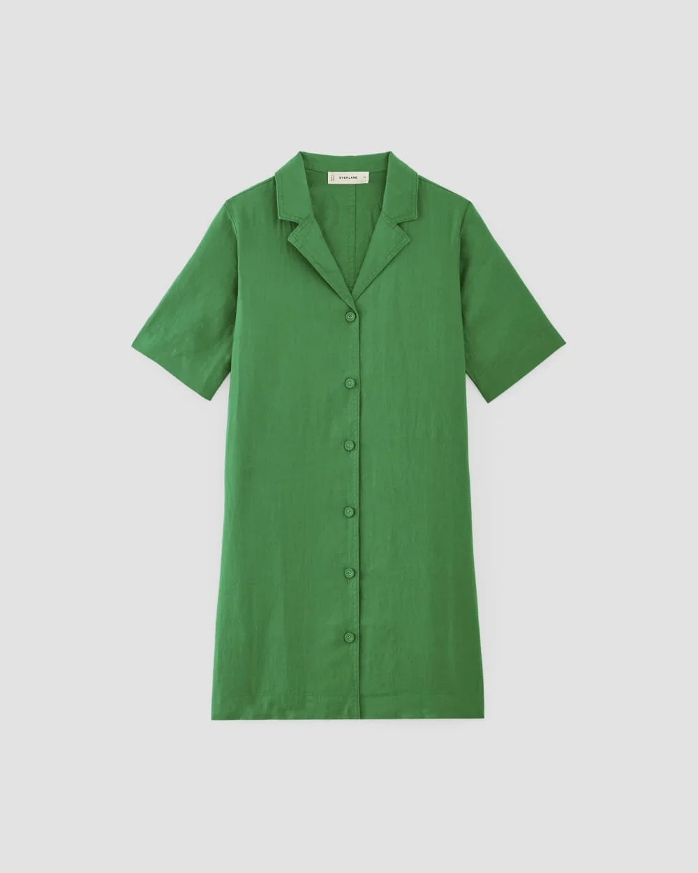 The Shirtdress in Linen | Grass Green (2)