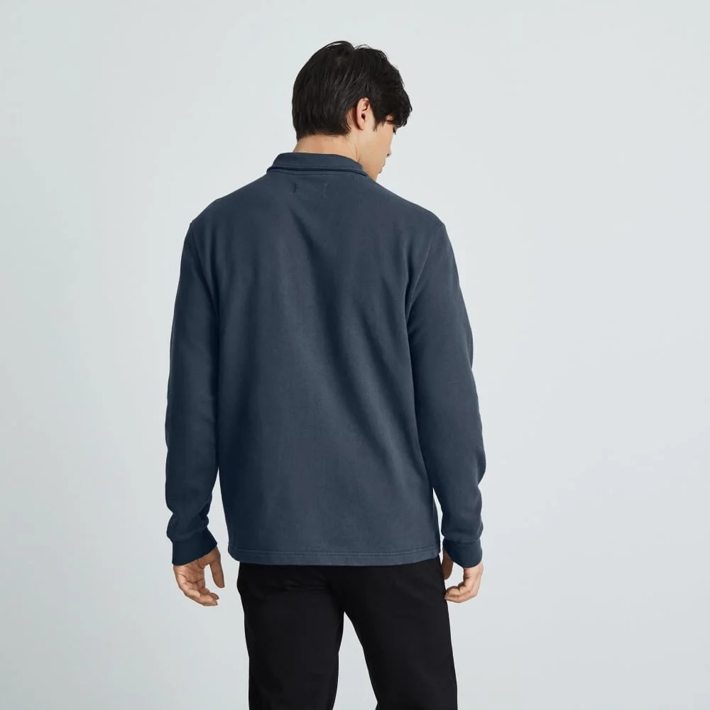 The Track Quarter-Zip Sweatshirt | Kingfisher Blue (3)