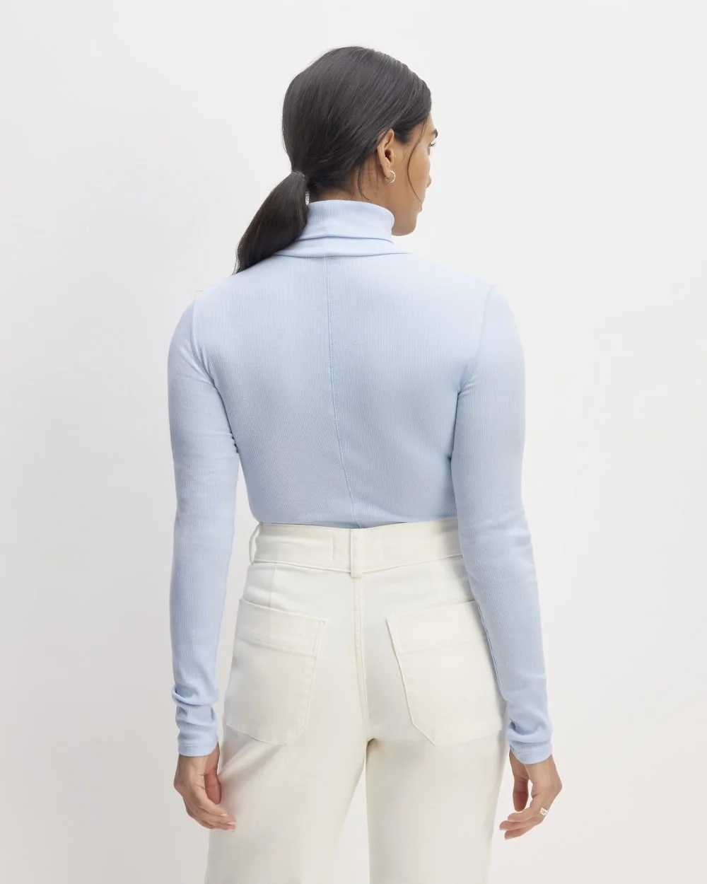 The Luxe Rib Turtleneck | Chambray Blue (2)