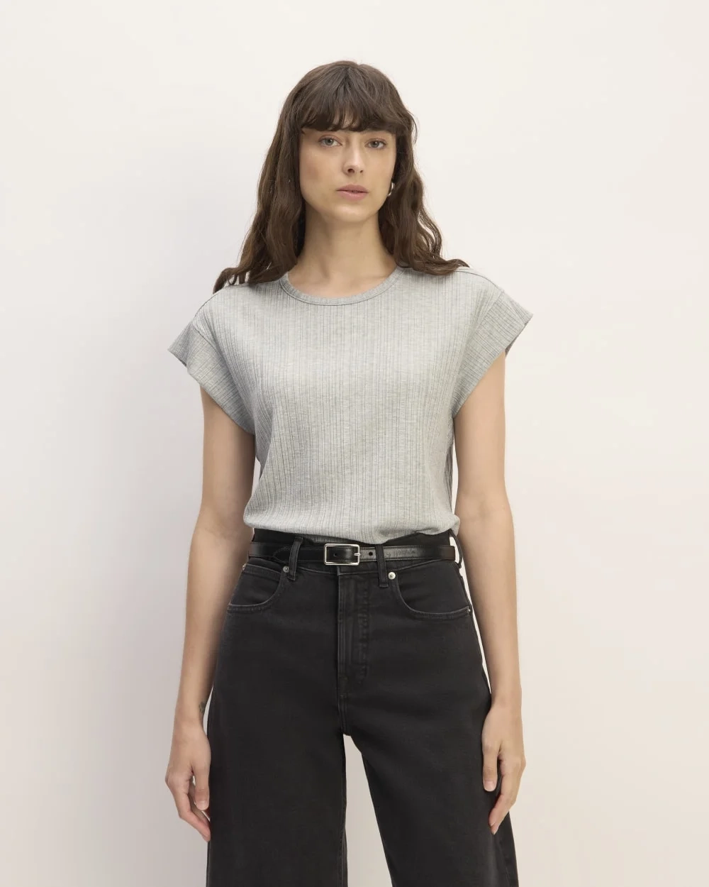 The Rib Muscle Tee | Heathered Grey