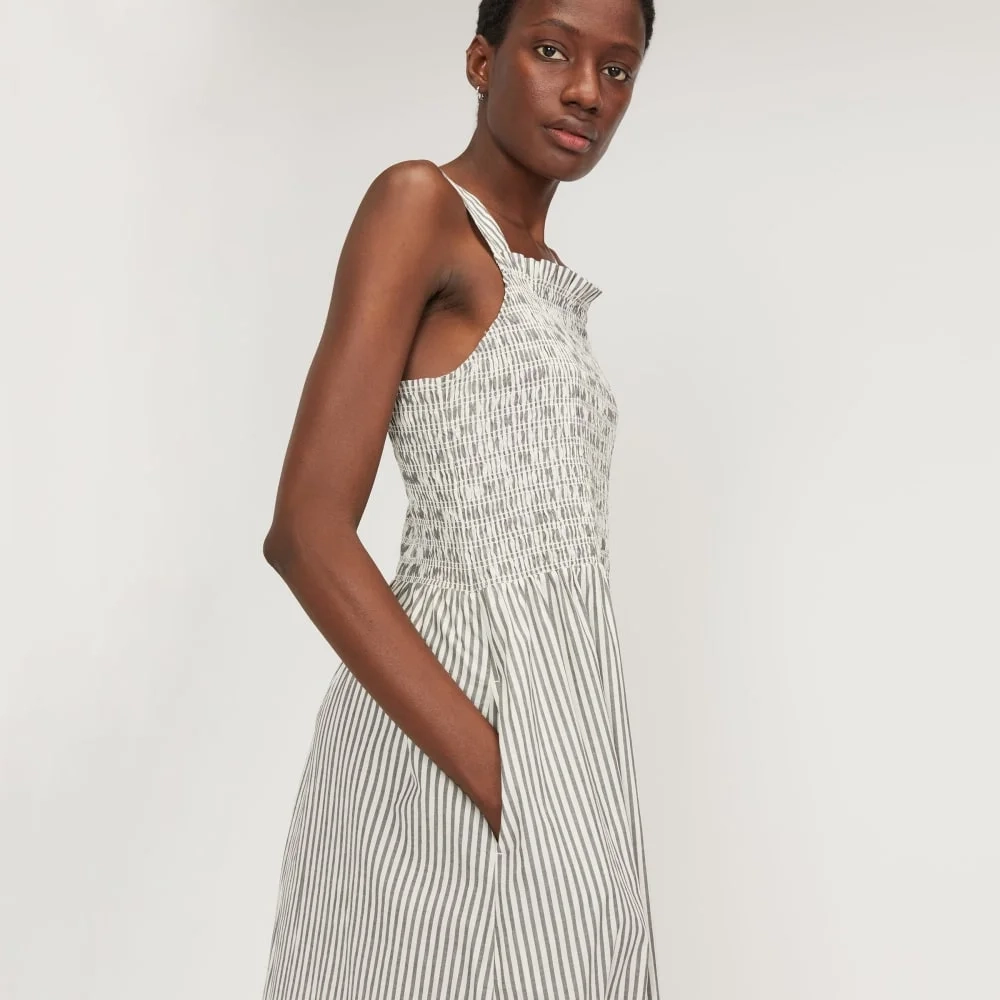 The Smock Dress | Black / Bone (2)