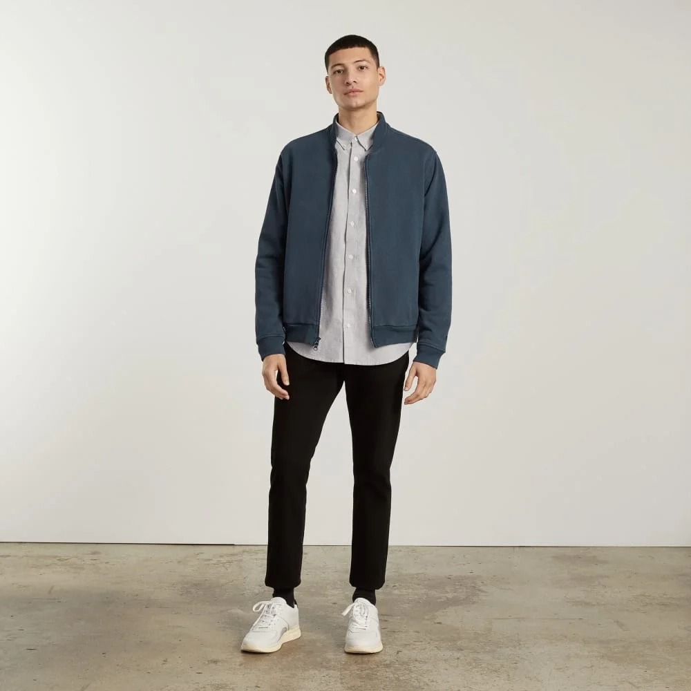 The Track Bomber Jacket | Kingfisher Blue (3)