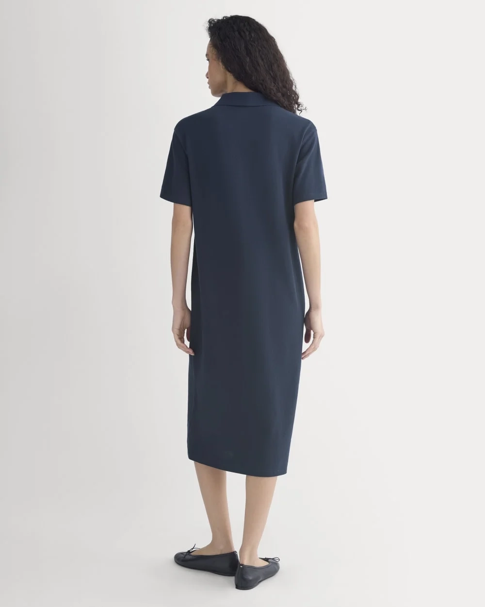 Pique Polo Short-Sleeve Dress | Navy (3)