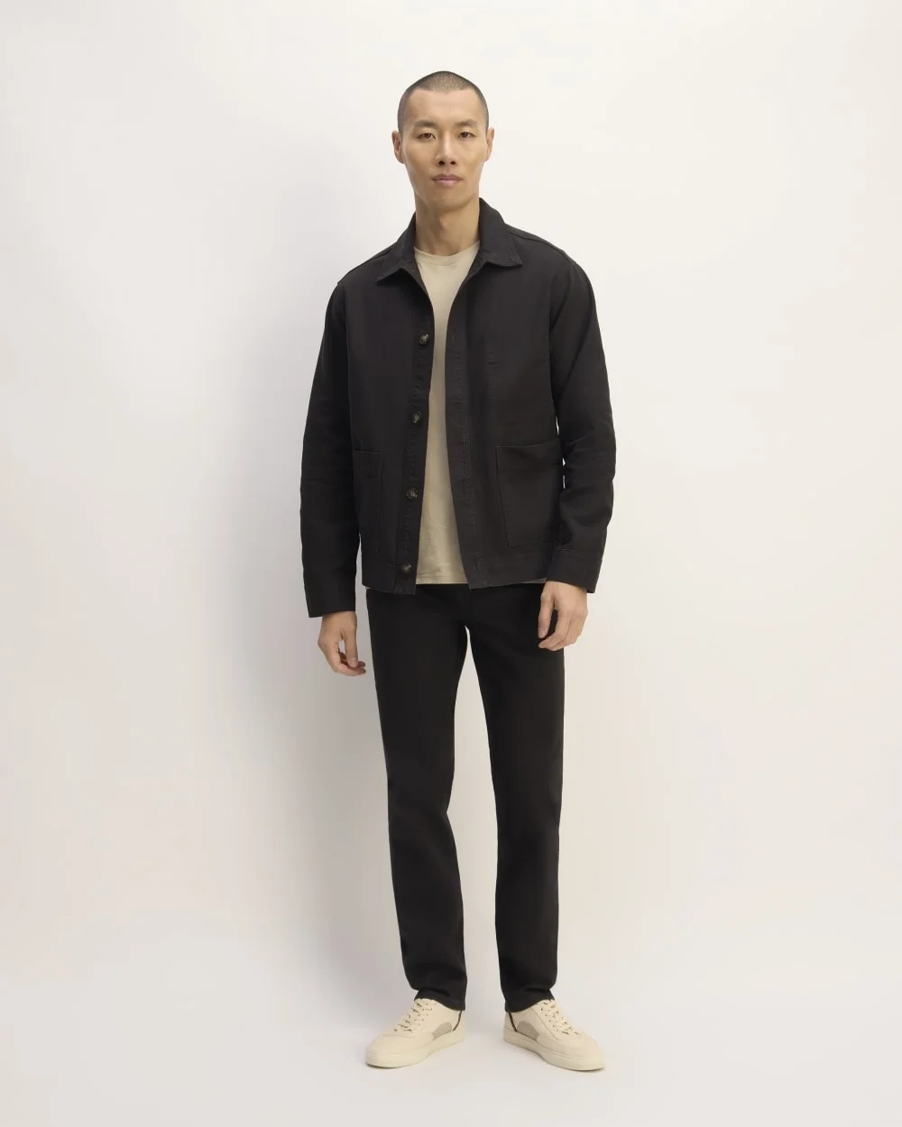 The Organic Cotton Chore Jacket | Black (2)