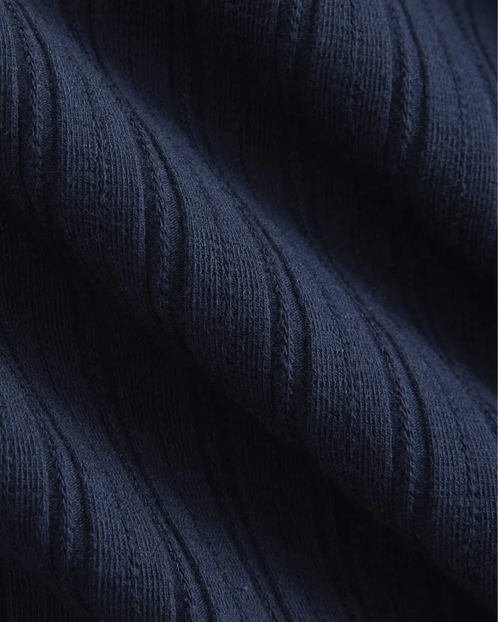 Scoop-Neck Tank in Pointelle | Deep Navy (2)