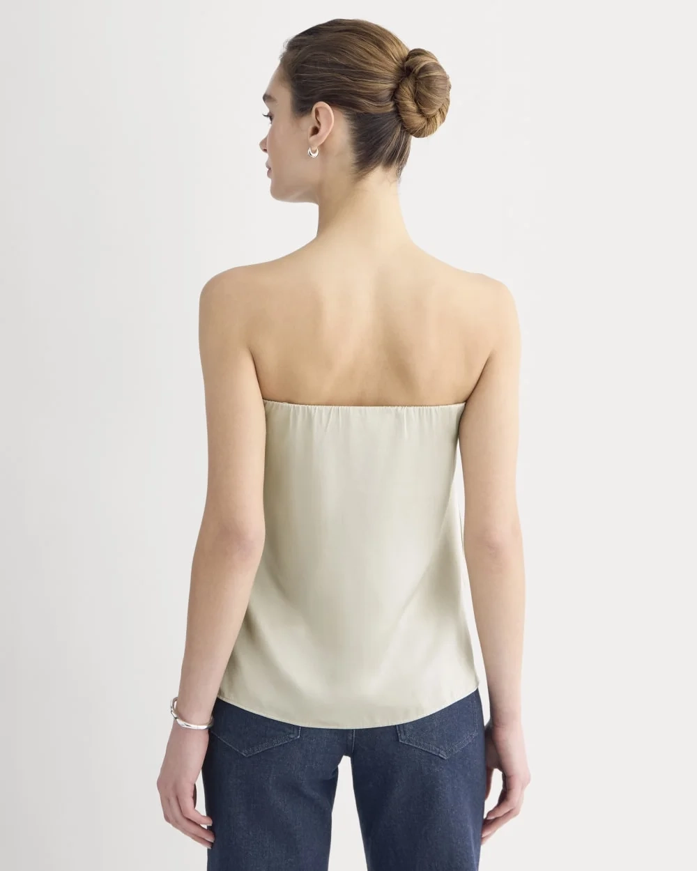 Thin Strap Cami in Silk Charmeuse | Peyote (2)