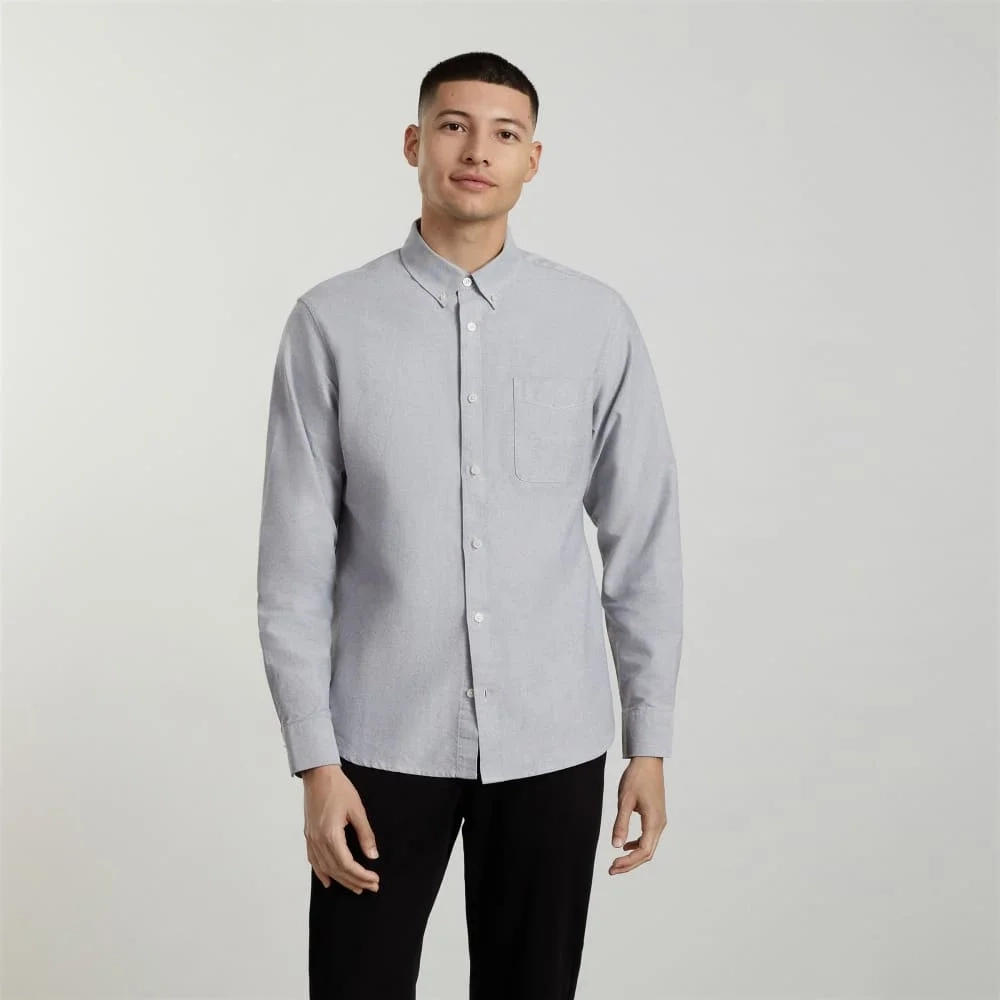 The Slim-Fit Japanese Oxford | Cloud Grey | Regular (2)