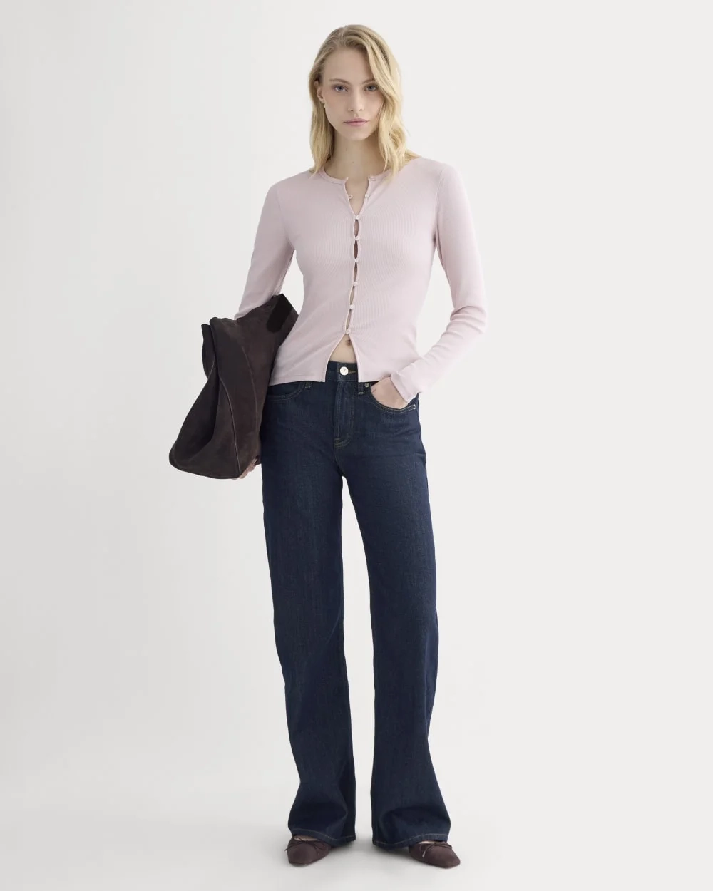 Luxe Rib Button-Up Top | Burnished Lilac (2)