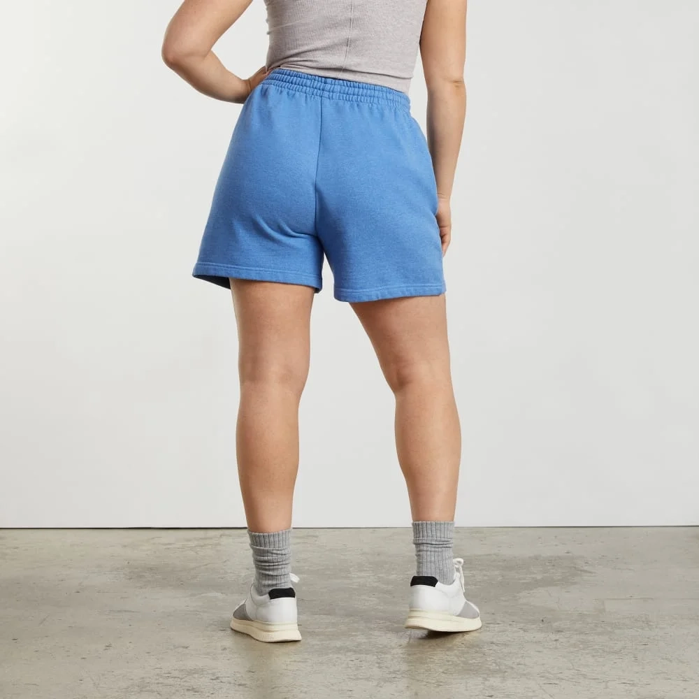 The Track Long Sweatshort | Heathered Denim (3)