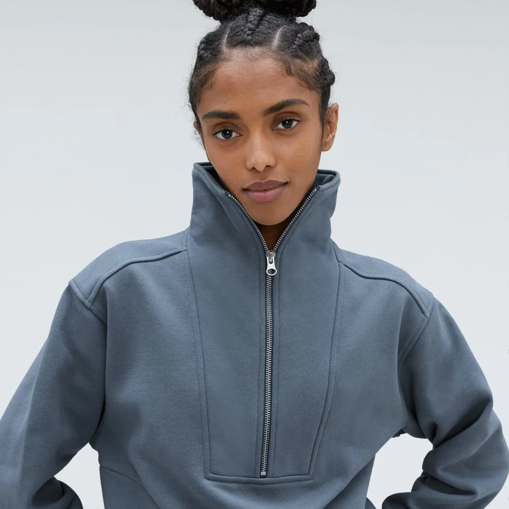 The Track Half-Zip | Faded Blue (2)