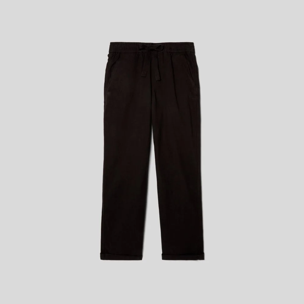 The Canvas Organic Cotton Drawstring Pant | Black (3)