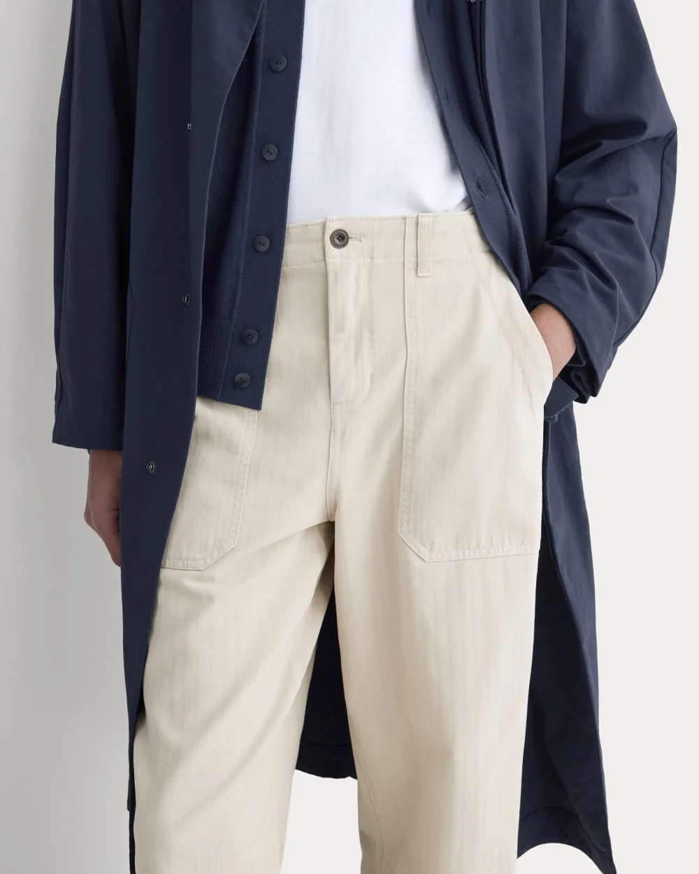 Relaxed Herringbone Fatigue Pants | Peyote (4)