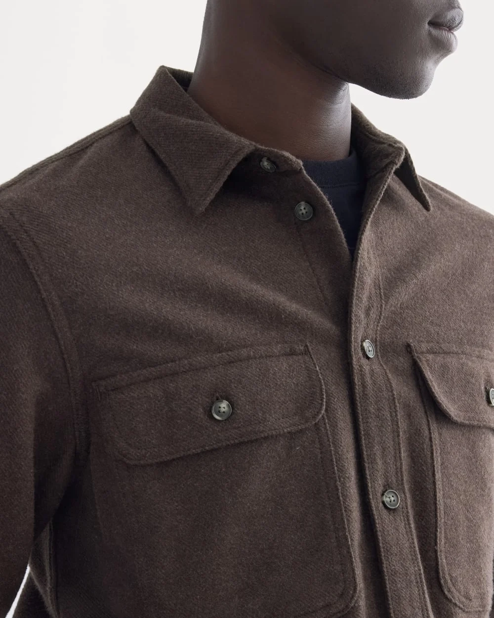 The Heavyweight Overshirt | Uniform | Heather Earth Brown (3)