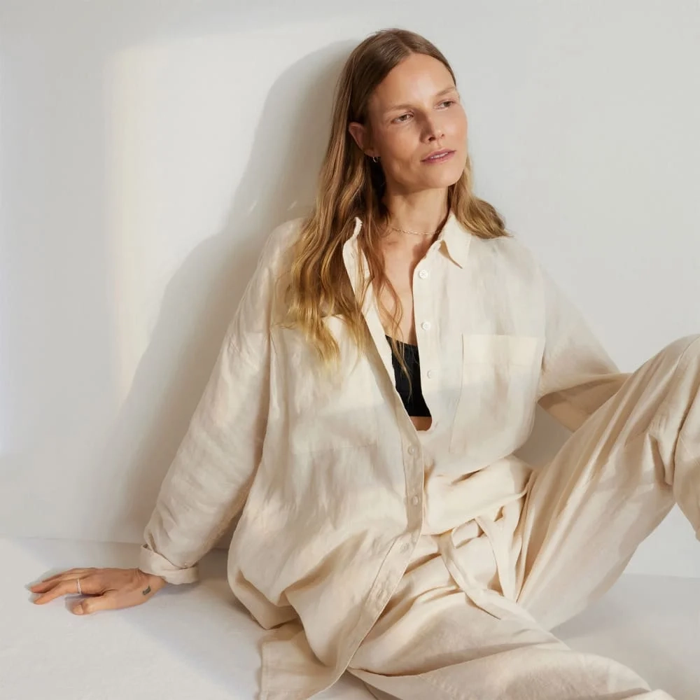 The Way-Long Linen Shirt | Canvas (3)