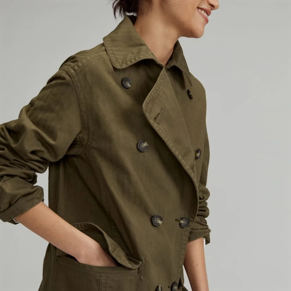 The Organic Cotton Herringbone Jacket | Beech (2)