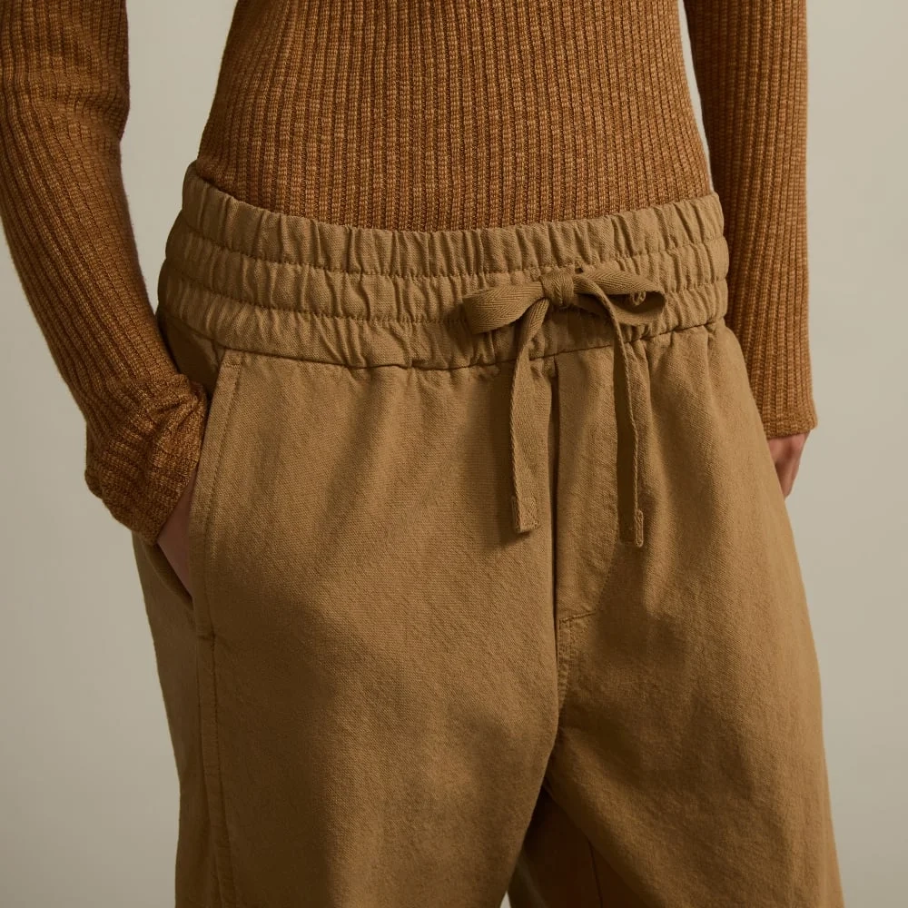 The Canvas Organic Cotton Pull-On Pant | Cappuccino (2)