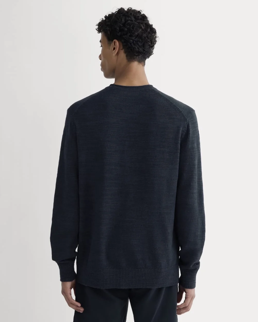 The Cotton Linen Pullover | Navy (2)