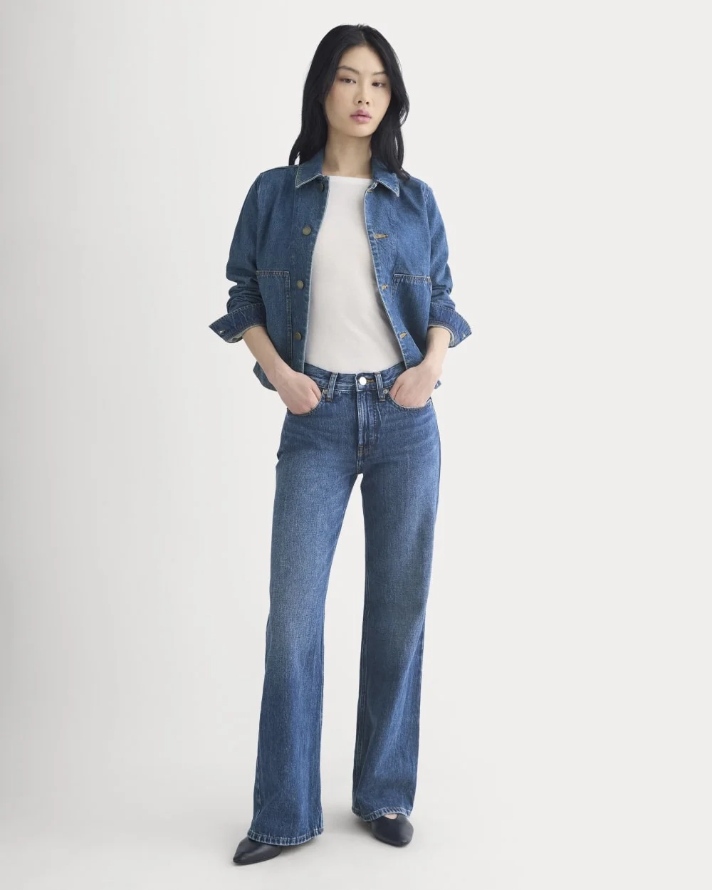 Relaxed Mid-Rise Bootcut Jean | Dark Indigo (2)