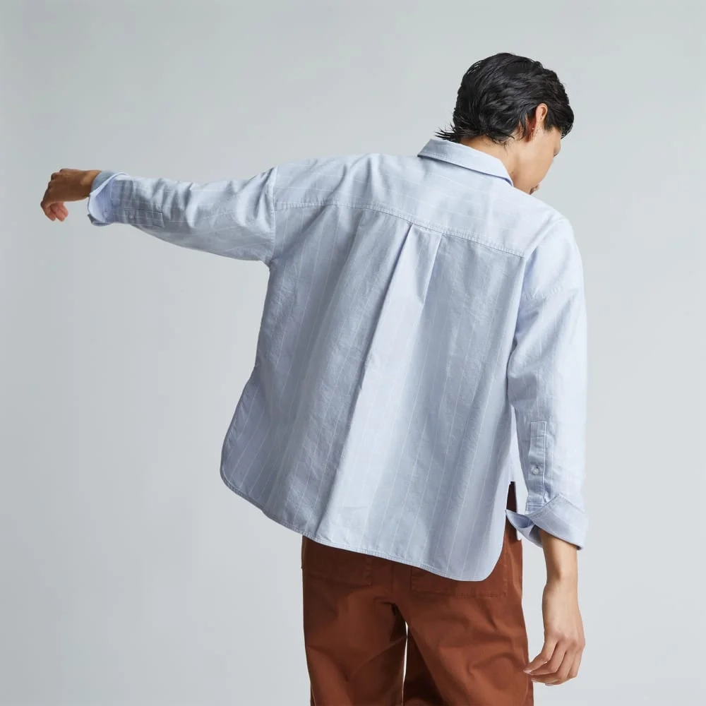 The Boxy Oxford | Periwinkle / White (3)