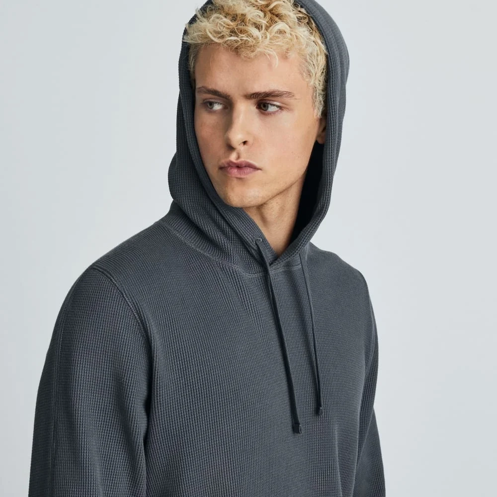 The Waffle-Knit Hoodie | Slate (3)
