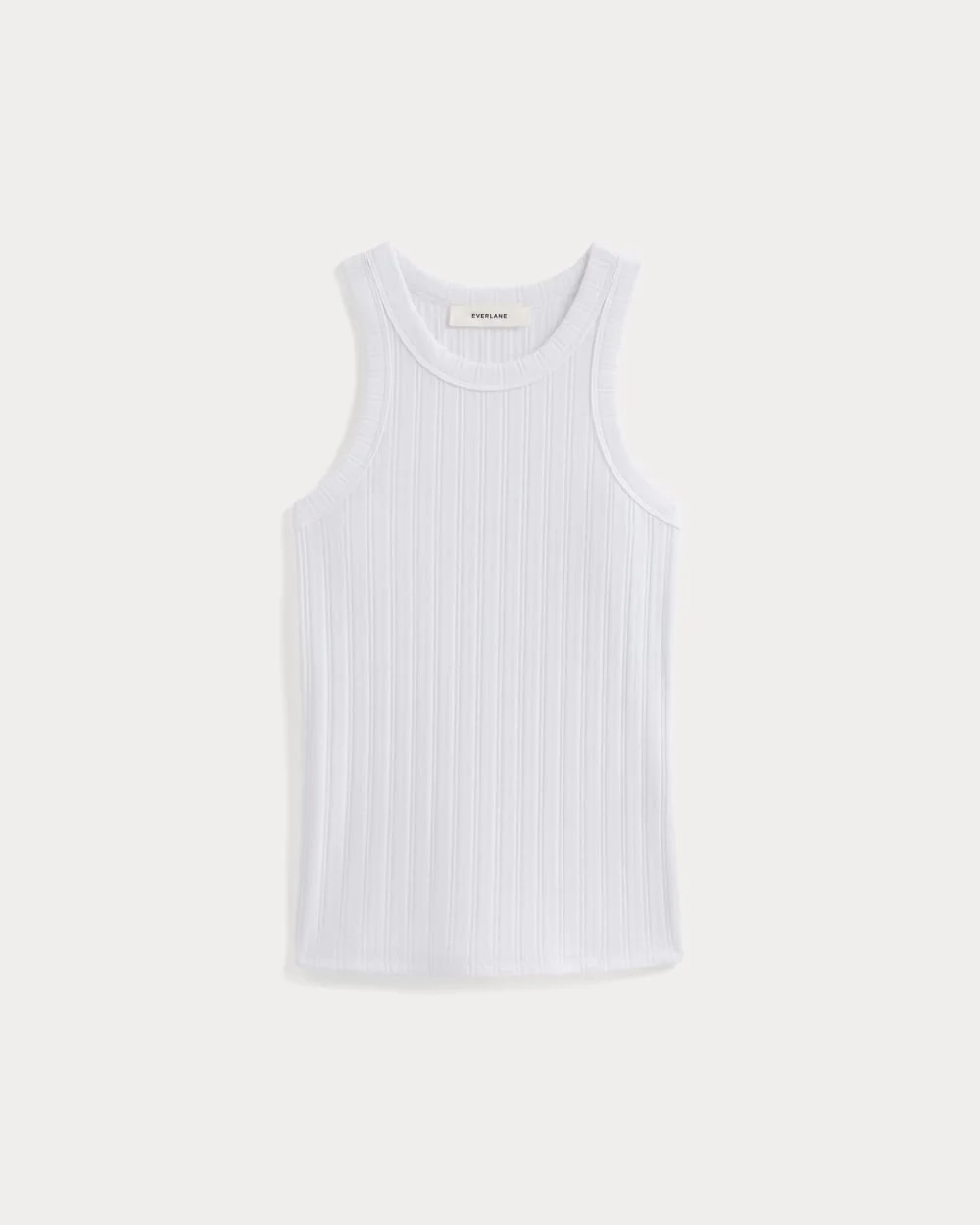 Racerback Tank in Pointelle | White (2)
