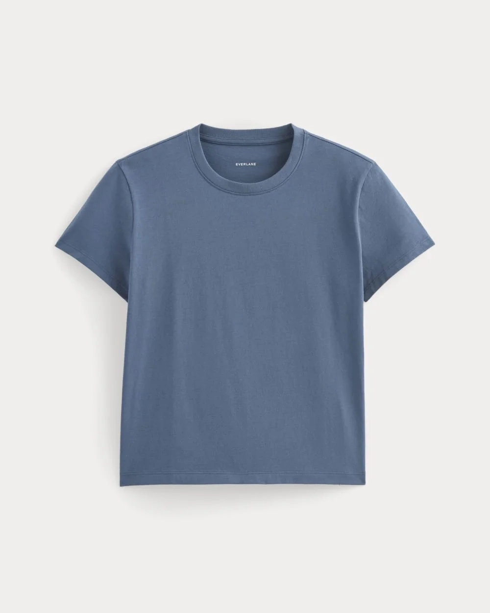 The Box-Cut Tee in Essential Cotton | Faded Navy | No Pocket (2)