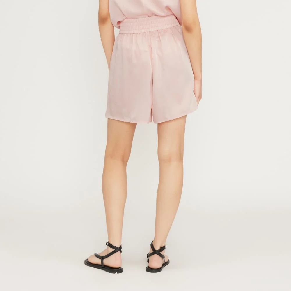 The Satin Pull-On Short | Petal Pink (2)