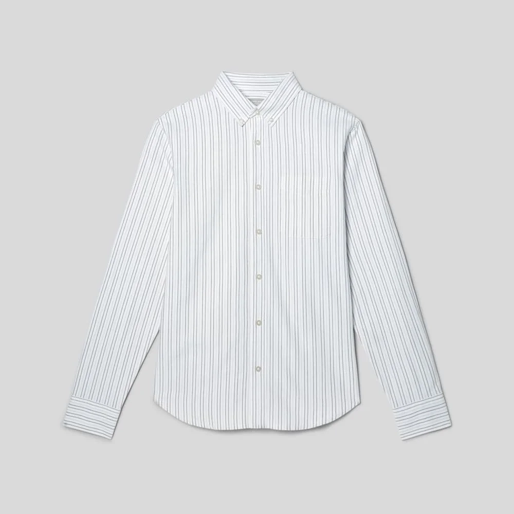 The Classic Oxford Shirt | Canvas / Mauve / Chocolate | Tall (2)
