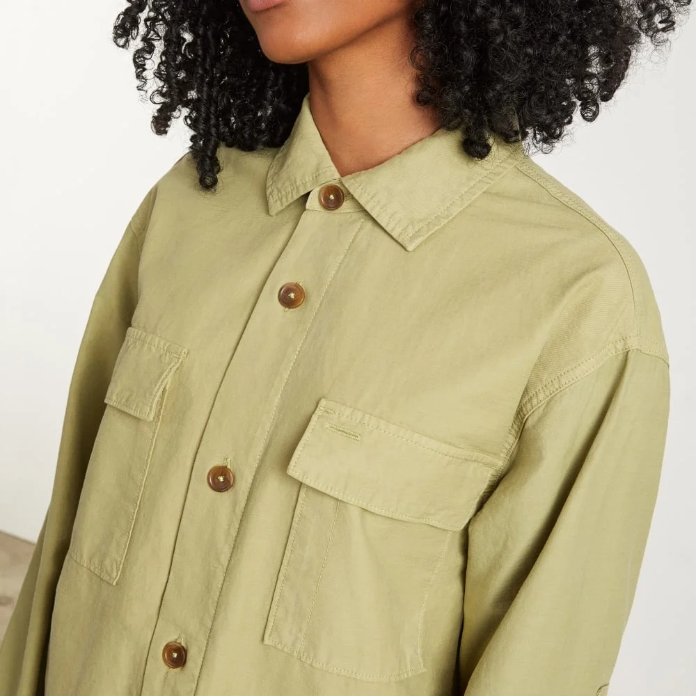 The Everyone Spring Shirt Jacket | Sage (2)