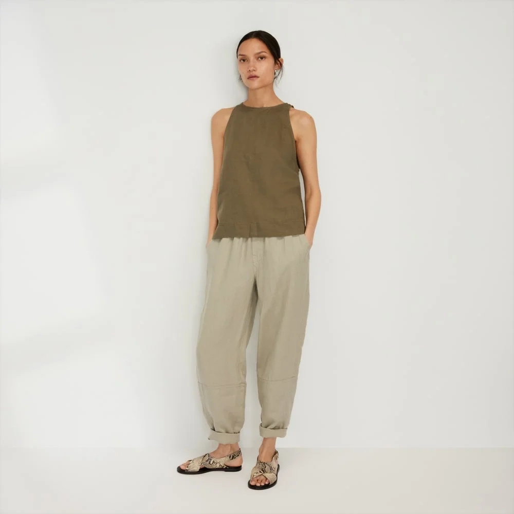 The Linen High-Neck Tank | Kalamata (2)