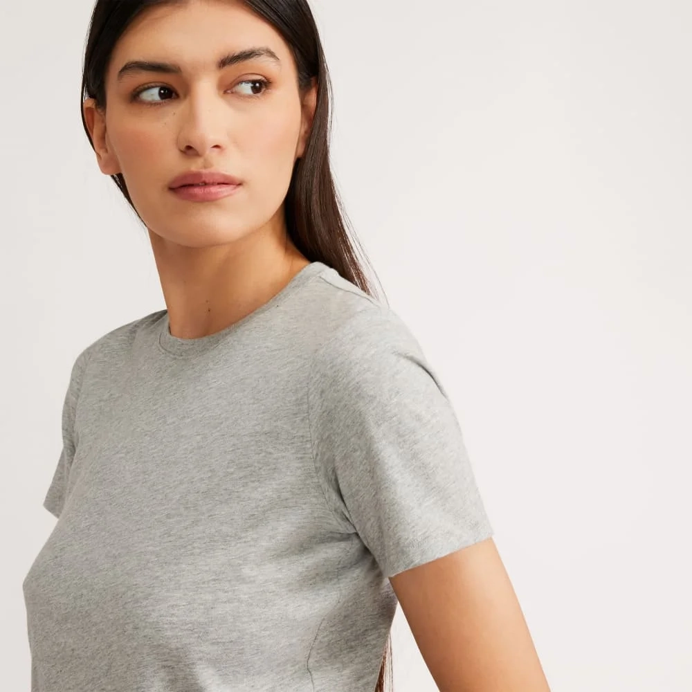The Organic Cotton Crew Tee |  Heathered Grey (3)