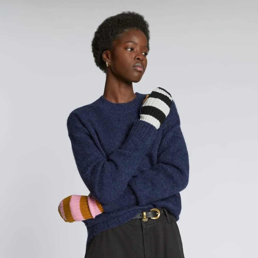 The Cashmere Mittens | Multi Stripe (2)
